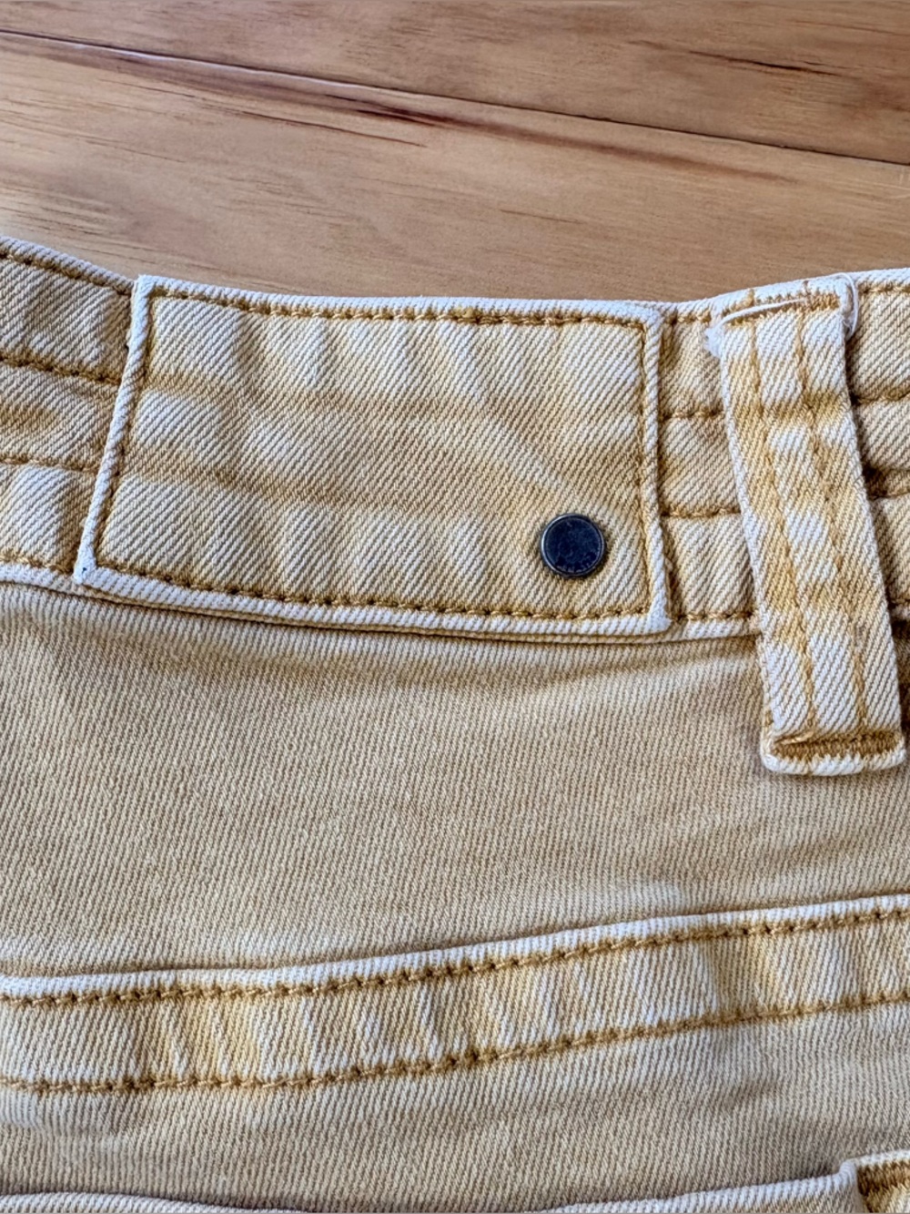 prAna Dollia Ankle Pants Womens Sz 10 Yellow Cargo Mid Rise Stretch Hiking - Picture 4 of 10